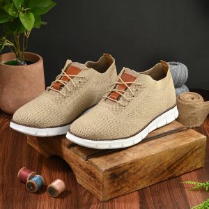 Kastava Beige Men's Sports Running Shoes