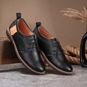 Kastava Black Men's Derby Formal Shoes