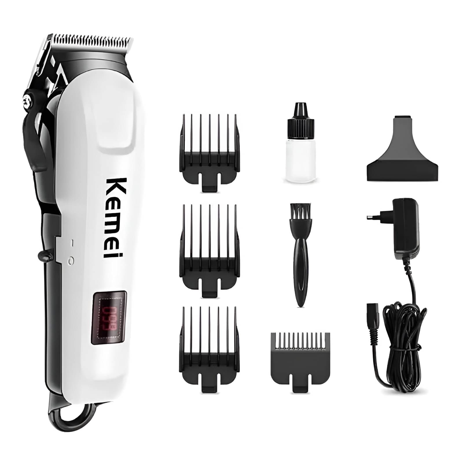 KEMEI 809A a-809 White Cordless Beard Trimmer With 120 minutes Runtime