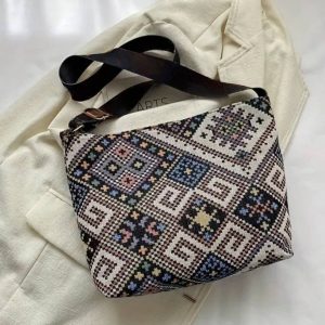 LIKE STYLE Sling Bag Jute Set of 1 ( Grey )