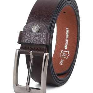 Loopa - Brown Leather Men's Formal Belt ( Pack of 1 )