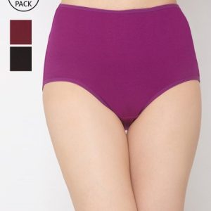 MomToBe Women Pack Of 3 Solid Sustainable Maternity Briefs 5503reblkmrnmagmp