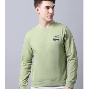 OBAAN - Green Fleece Regular Fit Men's Sweatshirt ( Pack of 1 )