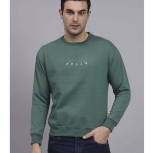 OBAAN - Sea Green Cotton Blend Regular Fit Men's Sweatshirt ( Pack of 1 )