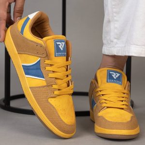 RUN SEVEN ( by GO21 ) Comfort|Summer|Trendy|Outdoor Yellow Men's Sneakers
