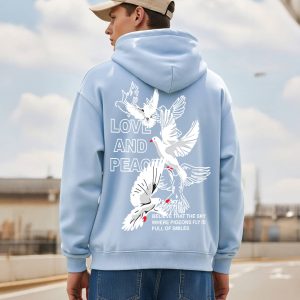 SCOTT FINCHER Fleece Hooded Men's Sweatshirt - Light Blue ( Pack of 1 )