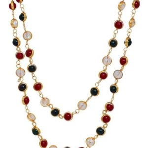 shankhraj mall Acrylic Multi Color Long Haram Traditional None Necklace