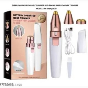 Skyflying 2 in 1 Women Trimmer White Cordless Eyebrow Trimmer With 30 minutes Runtime