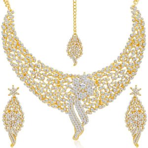 Sukkhi - Golden Alloy Necklace Set ( Pack of 1 )