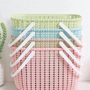 TIED RIBBONS Set Of 4 Multi Plastic Baskets