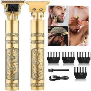 Trimmer Men Professional Cordless Hair Clipper, Rechargeable Trimmer Hair Trimmer Gold Cordless Beard Trimmer With 120 minutes Runtime