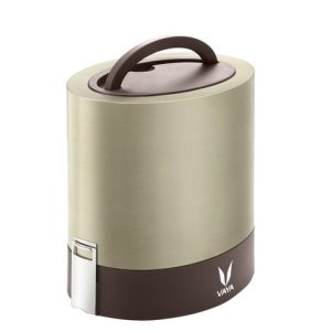 Vaya Metallic & Brown Solid Lunch Box
