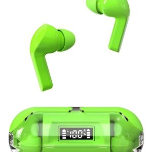 VEhop Capsule Bluetooth True Wireless (TWS) In Ear 30 Hours Playback Low Latency,Powerfull bass IPX4(Splash & Sweat Proof) Green