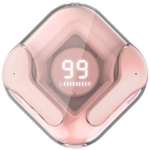 VEhop Flash Pods Bluetooth True Wireless (TWS) In Ear 30 Hours Playback Low Latency,Powerfull bass IPX4(Splash & Sweat Proof) Pink