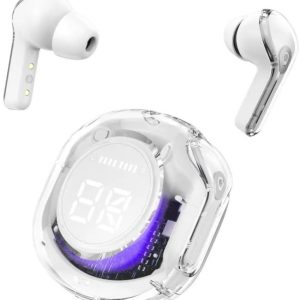 VEhop Transparent PRO Bluetooth True Wireless (TWS) In Ear 30 Hours Playback Fast charging,Powerfull bass IPX4(Splash & Sweat Proof) White