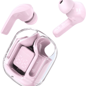 VEhop Ultrapods Bluetooth True Wireless (TWS) In Ear 30 Hours Playback Low Latency,Powerfull bass IPX4(Splash & Sweat Proof) Pink