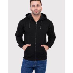 Weardo - Black Fleece Regular Fit Men's Sweatshirt ( Pack of 1 )